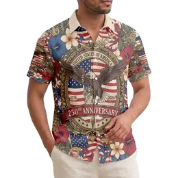 Bald Eagle Statue of Liberty 1776-2026 American Flag - USA 250th Anniversary Independence Day Tropical Hawaiian Shirt