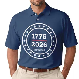1776-2026 Stars Emblem - USA 250th Anniversary Independence Day Commemoration Men's Polo Shirt