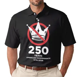 No Crown Prohibition Icon 1776 - USA 250th Anniversary Independence Day Gift for Dad Men's Polo Shirt