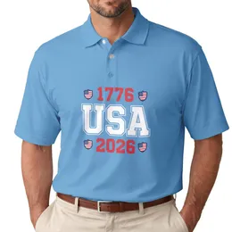 1776 USA 2026 Flag Stars - USA 250 Years of Freedom Independence Day Men's Polo Shirt