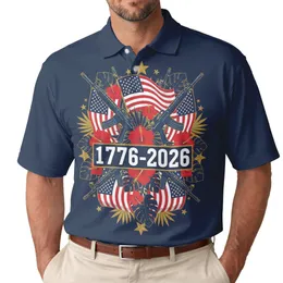 American Flags AR-15 1776-2026 - USA 250th Anniversary Independence Day Patriotic Gift for Men Men's Polo Shirt