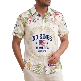 No Kings in America Distressed Flag 1776 - USA 250th Anniversary Independence Day Celebration Hawaiian Shirt