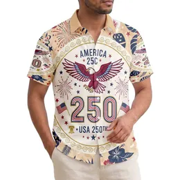 Bald Eagle American Flag 1776-2026 - USA 250th Anniversary Hawaiian Design Hawaiian Shirt