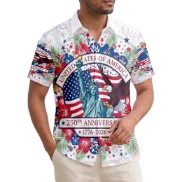 Statue of Liberty Eagle American Flag - USA 250th Anniversary Patriotic Hawaiian Hawaiian Shirt