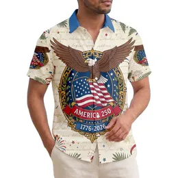 Bald Eagle American Flag Laurel Wreath 1776-2026 - USA 250th Anniversary Gift for Veterans Hawaiian Shirt