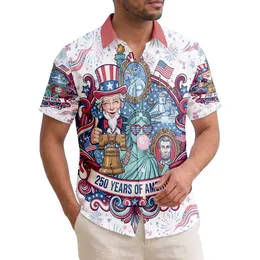 USA Patriotic Icons Tropical Flowers 1776 Flag - USA 250th Anniversary Freedom Celebration Hawaiian Shirt