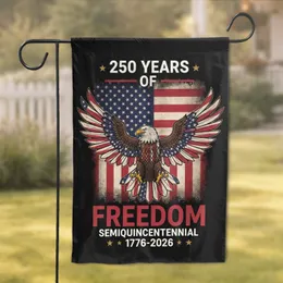 Bald Eagle American Flag 1776-2026 - USA 250th Anniversary Freedom Patriotic Decor Garden Flag