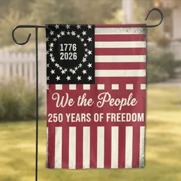 We The People Distressed Flag 1776-2026 - USA 250th Anniversary Independence Day Garden Flag