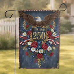 Bald Eagle American Flag 1776-2026 - USA 250th Anniversary Independence Day Gift for Veterans Garden Flag