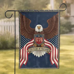 Bald Eagle American Flag 1776-2026 - USA 250th Anniversary Commemorative Garden Flag