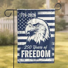 Bald Eagle American Flag 1776-2026 - USA 250 Years of Freedom Anniversary Art Garden Flag
