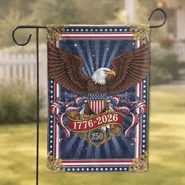 Bald Eagle American Flag 1776-2026 - USA 250th Anniversary Independence Day Gift for Dad Garden Flag