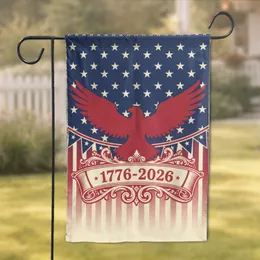 Bald Eagle American Flag 1776-2026 - USA 250th Anniversary Independence Day Gift for Dad Garden Flag