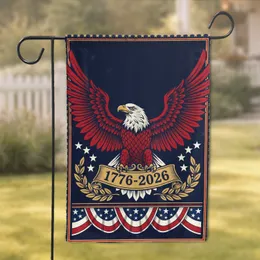 Bald Eagle American Flag 1776-2026 - USA 250th Anniversary Independence Day for Veterans Garden Flag