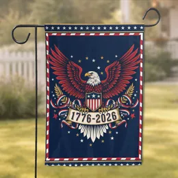 Bald Eagle American Flag 1776-2026 - USA 250th Anniversary Independence Day Gift for Dad Garden Flag