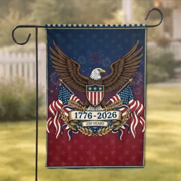 Patriotic Bald Eagle 1776-2026 American Flag - USA 250th Anniversary Gift for Veterans Garden Flag