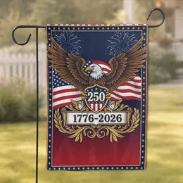 Bald Eagle American Flag 1776-2026 - USA 250th Anniversary Independence Day Garden Flag