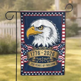 Bald Eagle American Flag 1776-2026 - USA 250 Years of Freedom Patriotic Independence Day Garden Flag