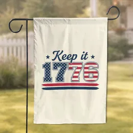 Bold 1776 Stars Stripes Patriotic Flag Art - USA 250th Anniversary Independence Day Garden Flag