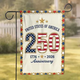 Patriotic 250th Anniversary 1776-2026 - Independence Day Freedom Gift for Veterans Garden Flag