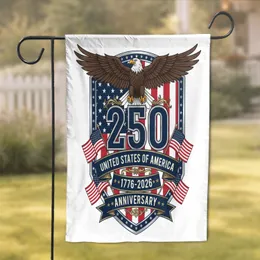 Bald Eagle USA Flag Shield 250th Anniversary 1776-2026 Commemorative Gift Garden Flag