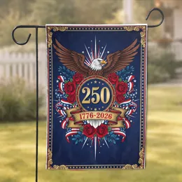 Bald Eagle American Flag 250 Emblem 1776-2026 - USA 250th Anniversary Gift for Veterans Garden Flag