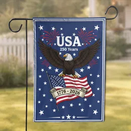 Bald Eagle American Flag 1776-2026 - USA 250th Anniversary Independence Day Gift for Dad Garden Flag