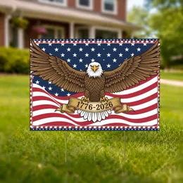 Bald Eagle American Flag 1776-2026 - USA 250th Anniversary Vintage Americana Design Yard Sign