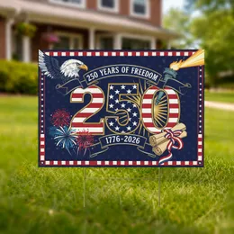 USA 250 Years of Freedom 1776-2026 - America's 250th Anniversary Bald Eagle Torch Yard Sign