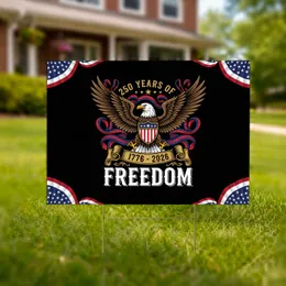 Bald Eagle American Flag 1776-2026 - USA 250th Anniversary Independence Day for Veterans Yard Sign