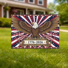 Bald Eagle 1776-2026 - American 250th Anniversary Independence Day Celebration Yard Sign