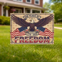 Bald Eagle American Flag 1776-2026 - USA 250th Anniversary Independence Day Gift for Veterans Yard Sign