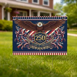 Bald Eagle American Flag 1776-2026 - USA 250th Anniversary Independence Day for Veterans Yard Sign