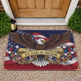 Bald Eagle American Flag 1776-2026 - USA 250 Years of Freedom Independence Day Doormat