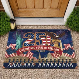 Bald Eagle Liberty Statue 250th Anniversary 1776-2026 Flag - USA Freedom Independence Day Doormat