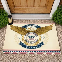 AMERICA 250 Bald Eagle 1776-2026 Freedom Scroll - USA Anniversary Celebration Doormat