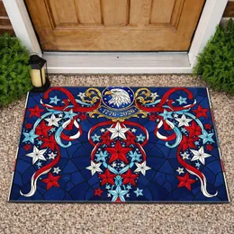 Bald Eagle Stained Glass 1776-2026 - USA 250th Anniversary Independence Day Gift for Veterans Doormat