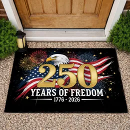 Bald Eagle American Flag 250 Years of Freedom - USA 1776-2026 Anniversary Celebration Doormat