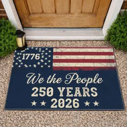 We The People Distressed Flag 1776-2026 - USA 250th Anniversary Patriotic History Gift Doormat