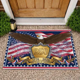 Bald Eagle American Flag 1776-2026 - USA 250th Anniversary Patriotic Fireworks Doormat