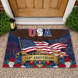 Bald Eagle American Flag Fireworks 1776-2026 - USA 250th Anniversary Commemoration Doormat