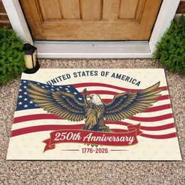 Bald Eagle American Flag Statue of Liberty 1776-2026 USA 250th Anniversary Independence Day Doormat