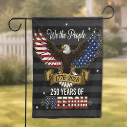 Bald Eagle American Flag 'We The People' 1776-2026 - USA 250th Anniversary Patriot Gift Garden Flag