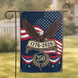 Bald Eagle American Flag 1776-2026 - USA 250th Anniversary Patriotic Design for Veterans Garden Flag