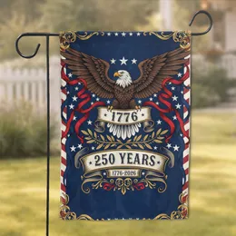 Bald Eagle American Flag 1776-2026 - USA 250th Anniversary Independence Day Gift for Dad Garden Flag