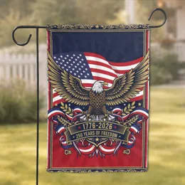 Bald Eagle American Flag 1776-2026 - USA 250th Anniversary Independence Day Gift for Dad Garden Flag