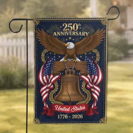 Bald Eagle Liberty Bell American Flag 1776-2026 - United States 250th Anniversary Veterans Gift Garden Flag