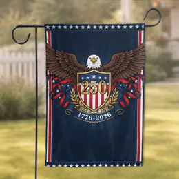 Bald Eagle American Flag 250th Anniversary 1776-2026 Liberty Shield Independence Day Garden Flag