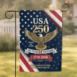 Bald Eagle American Flag USA 250th Anniversary (1776-2026) United We Stand Garden Flag