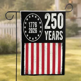 Distressed American Flag 1776-2026 - USA 250 Years Freedom Anniversary Gift for Veterans Garden Flag